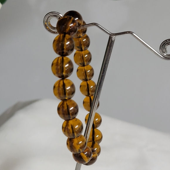 10mm handmade Amber stretch bracelet. Unisex - Picture 2 of 4